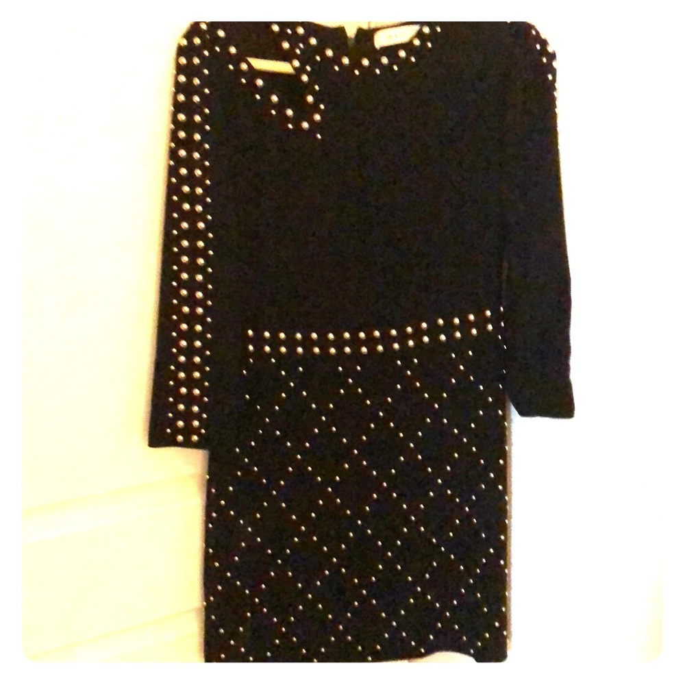 Black ALC dress with silver stud detailing